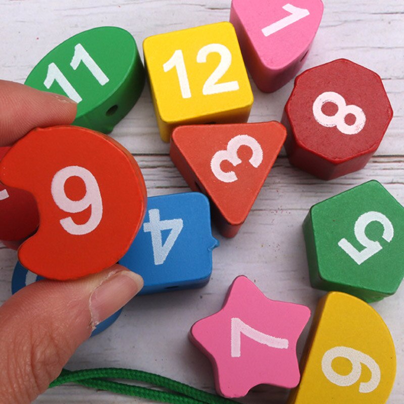 1pz pinguino Modello di Orologio in Legno Giocattolo Multifunzionale Perline di Legno Ora Minuto Congition Insegnamento Della Matematica Strumento Regalo per I Bambini