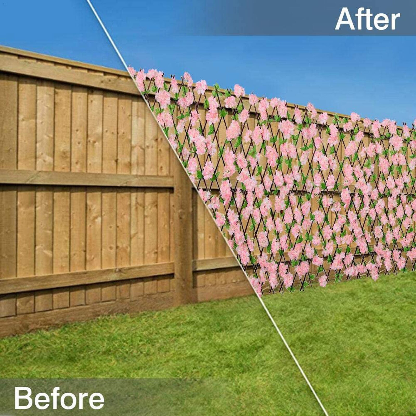 Artificial Hedge Garden Fence Decorations Sierhekwerk Kunstbloembladeren Houten heg Tuinafscherming Uitbreidbaar hek Uitbreidend klimop Trellis Privacyscherm voor achtergrond Tuin Achtertuin Patio