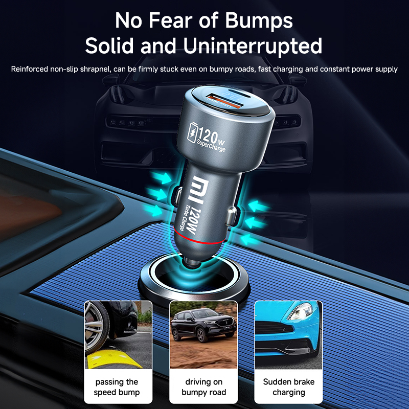 120W Xiaomi USB Type C Car Charger 67W 6A Turbo Fast Charging Adapter For Mi 14 13 13T 12 Pro Redmi Note K60 IPhone 16 15 Charge