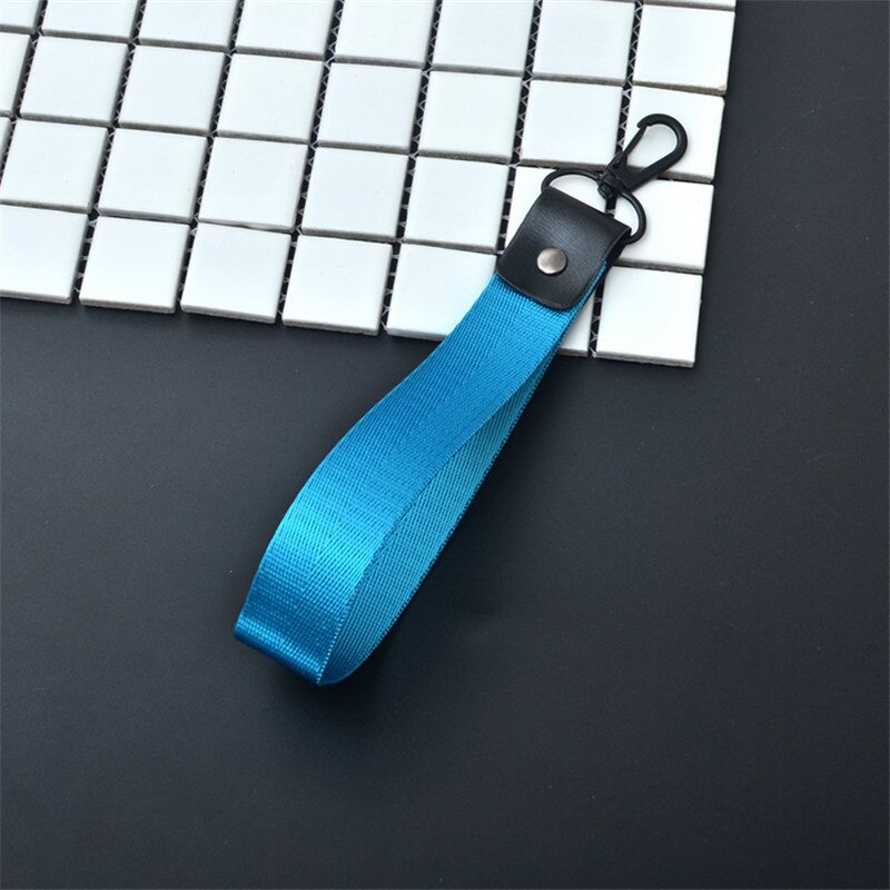 Mobiltelefonrem kort nyckelband för nycklar usb stick id-kort mobiltelefon universell polyester nyckelband klassiskt vanligt 8 färg rep: Blå