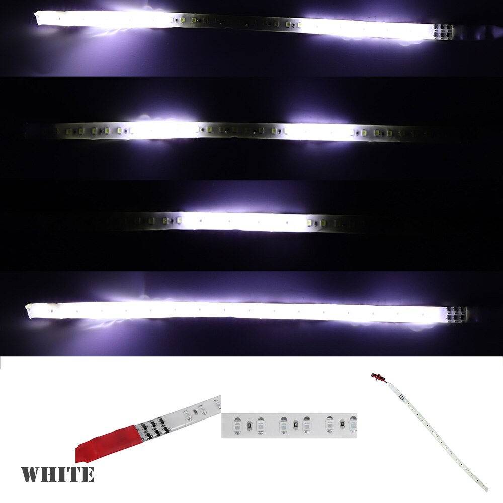 2 Stuks 30Cm 32 Led Knight Rider Flash Strobe Scanner Neon Strip Licht Diy Mode Auto decoratie: white