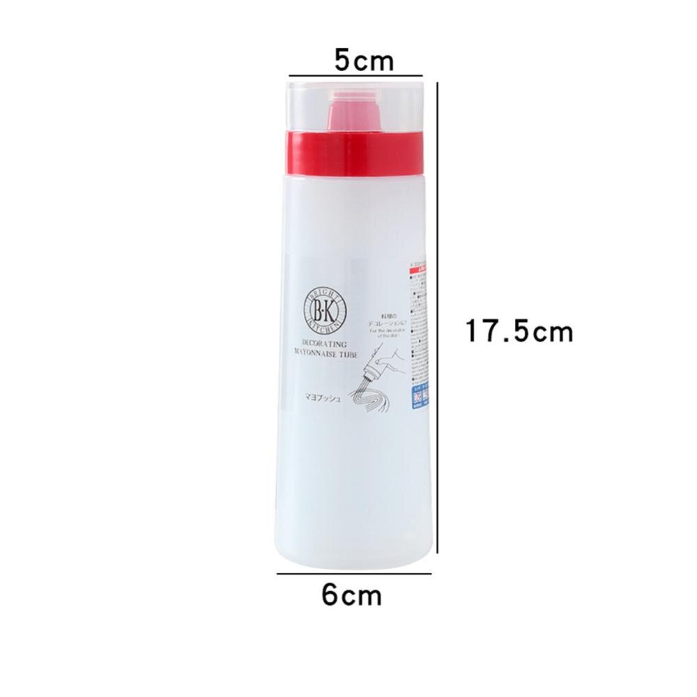 Bouteille de Condiment PE à 4 trous | Bouteille à presser en PE avec capuchon transparent pour Ketchup huile de moutarde, Mayo Castor outils de table