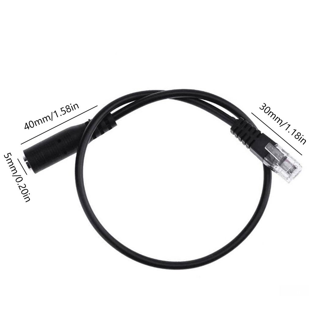 Practical Headset Buddy 3.5mm Smartphone Headset to RJ9 Phone Adapter Cable Useful Cable High Performance