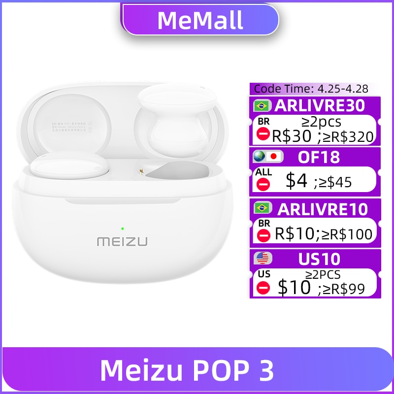 Meizu POP 3 TWS auricolare Wireless Bluetooth 5.2 auricolari ENC 24 ore di durata della batteria cuffie Wireless IPX5 per Meizu 18 Pro 18X