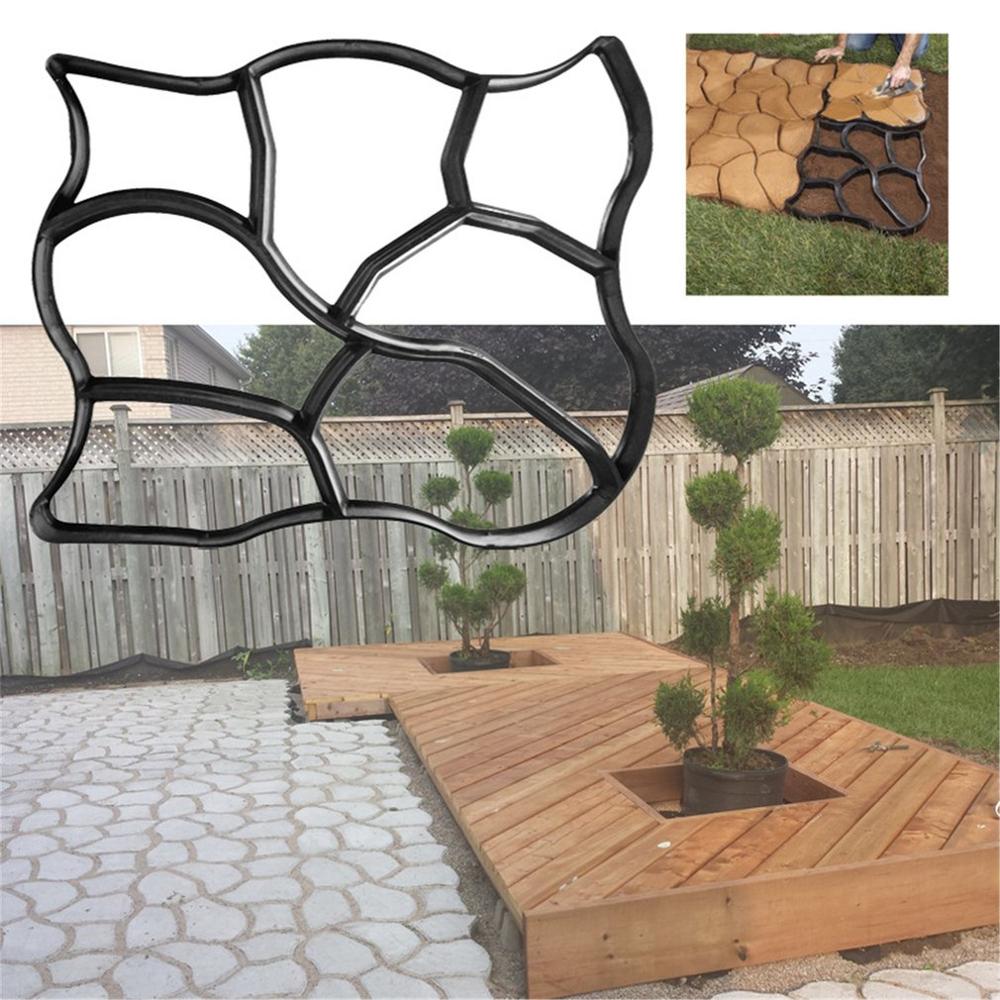 Garden Paving Molds Jardin DIY Plastic Walk Road Path Maker Jardineria Garden Paving Stone Concrete Mould для сада и огорода