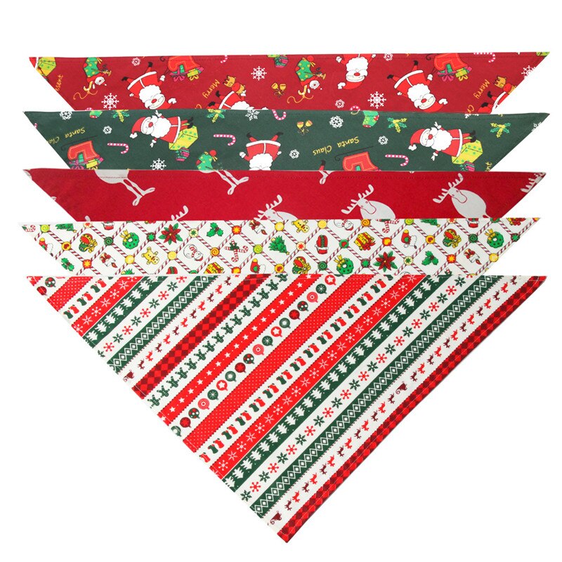 Hond Bandana Accessoires Kerst Kerstman Herten Sjaal Kraag Bib Grooming Driehoekige Bandage Halsbanden voor Kleine Medium Grote