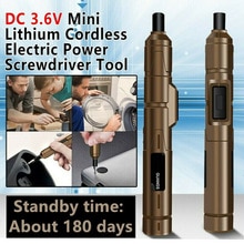 Mini Draadloze Elektrische Schroevendraaier Met 10 1/8Inch Bits Dc 3.6V 1300Mah Elektrische Power Schroevendraaiers Usb lader Pen Vorm
