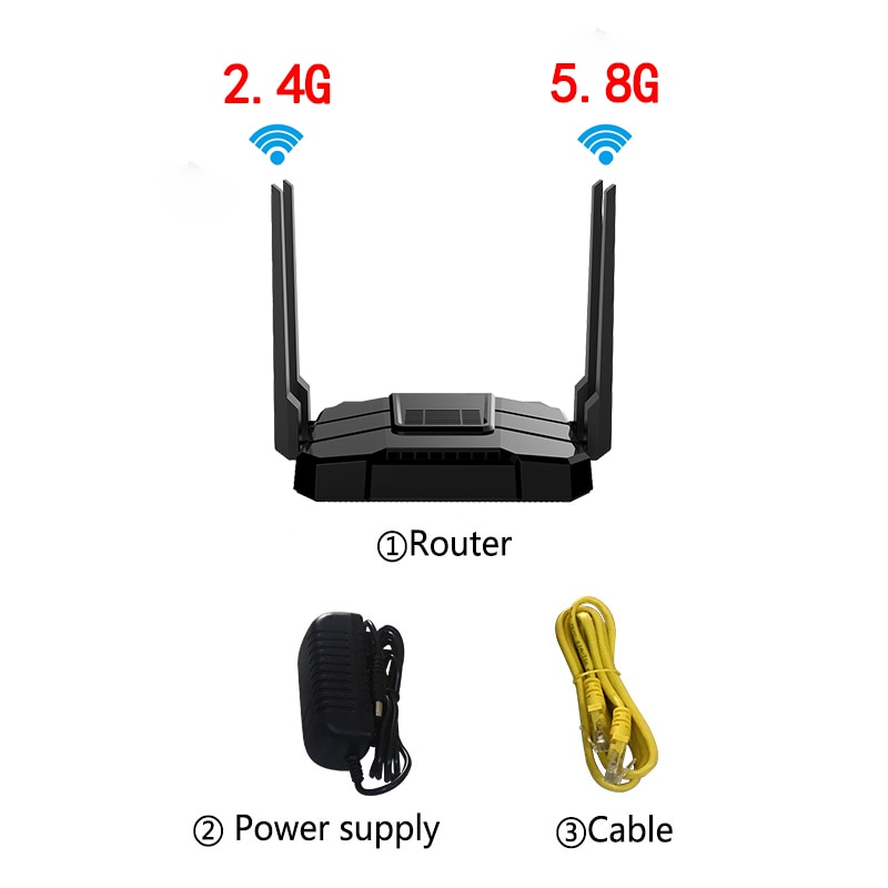 1200Mbps Draadloze Wifi Router Dual band Wifi Reapter Extender 1 * WAN 4 * LAN Gigabit Usb-poorten Engels firmware Bredere Dekking ZBT