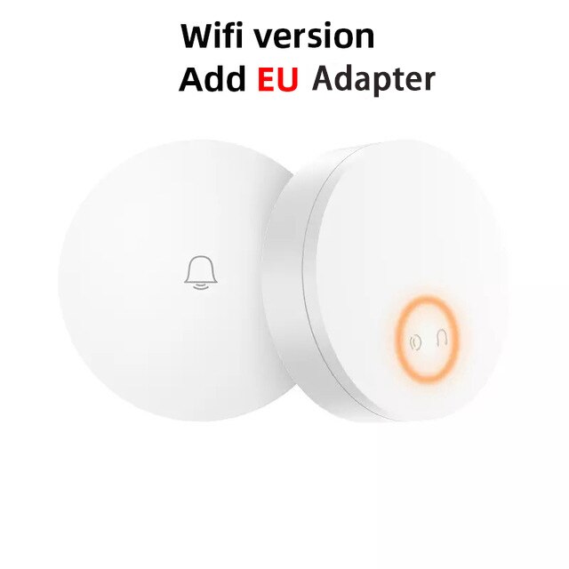 Xiaomi Linptech Wireless Doorbell Self-Generating Smart Door Bell Transmitter Memory Function Wifi Version Connect Mijia APP: Wifi add EU Adapter