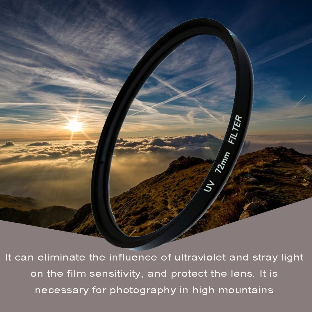 Uv filter ultraviolet filter kamera filter dslr kamera linse 37/49/52/55/58/62/67/72/77/82mm dslr kamera beskyttelse linse