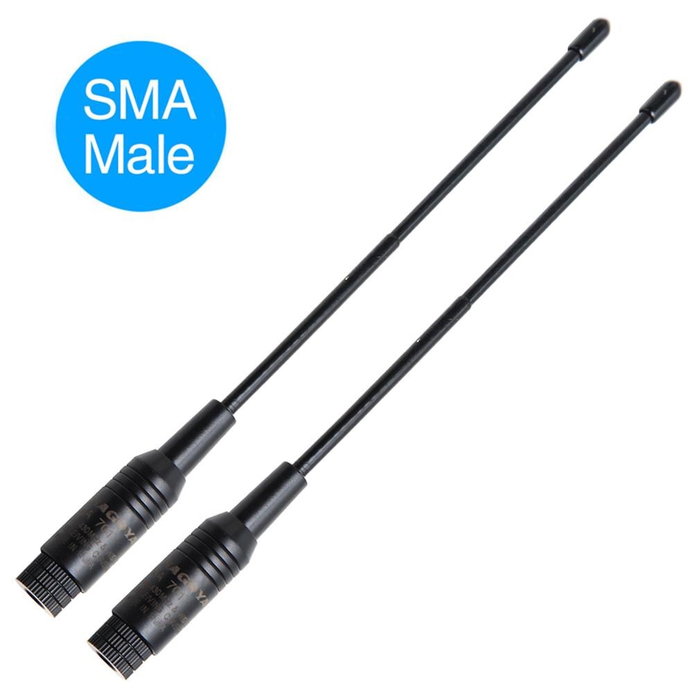 Nagoya NA-701 Sma-Male Dual Band 144/430Mhz Flexibele Antenne NA701 Voor Baofeng Tyt Wouxun KG-UV8D KG-UV9D plus Walkie Talkie: 2 pcs