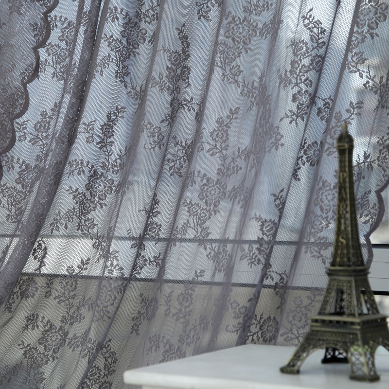 Rideaux de fenêtre en Tulle, pour salon, chambre à coucher, maison moderne, motif floral, drapage fini, Voile pur, directe