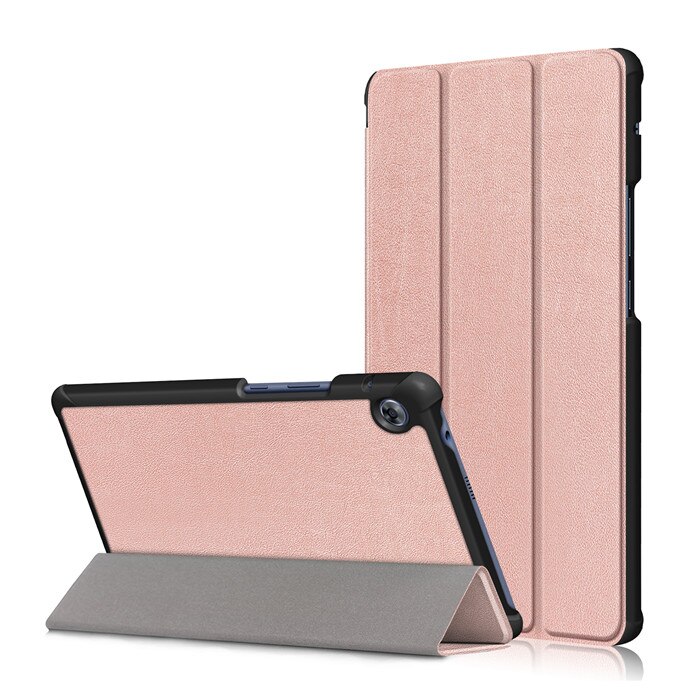 GLIGLE Case for Huawei MatePad T8 released Tablet slim print cover shell+Led+Touch pen: rose gold