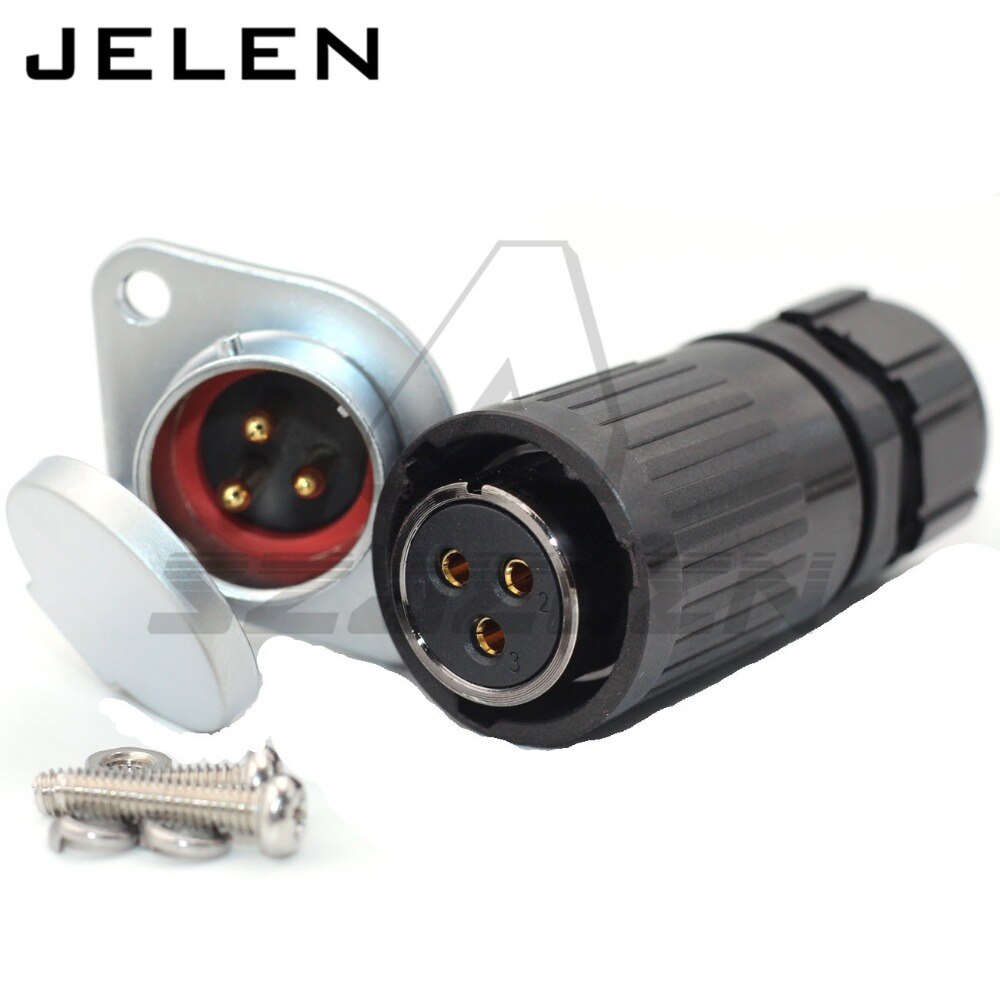 HE20 – connecteur étanche, 12V, 30A, IP67, câble électronique à carte, prise mâle en plastique, femelle, montage sur panneau