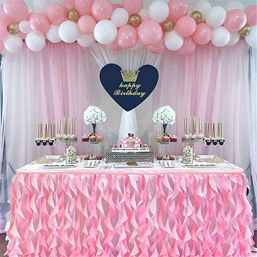 Table Skirt Tulle Table Skirt for Wedding Decoration Baby Shower Birthday Banquet Party Wedding Table Skirting 180x77cm