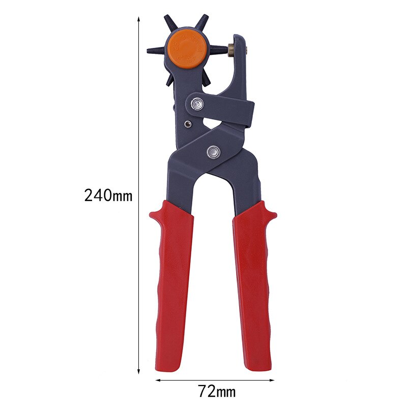 Alicates de perforación de 9 pulgadas, máquina perforadora de agujeros redondos, herramienta para hacer agujeros para tarjetas de correa de reloj, cinturón de cuero