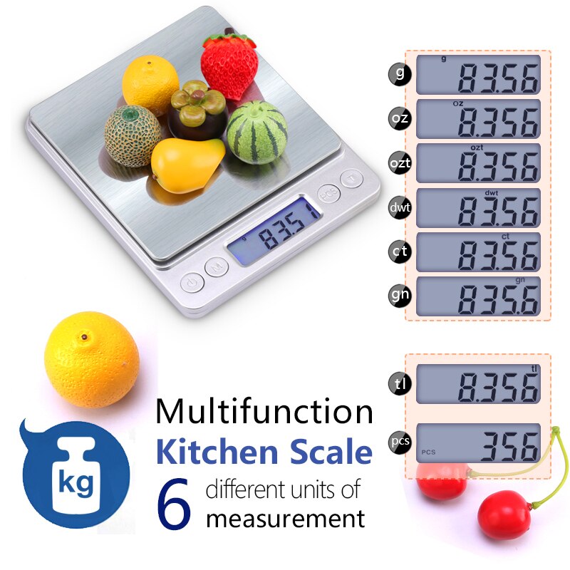500/0.01G 5000G/1G Lcd-scherm Elektronische Digitale Weegschaal Keuken Sieraden Weegschaal Keuken Accessoire Koken Gereedschap