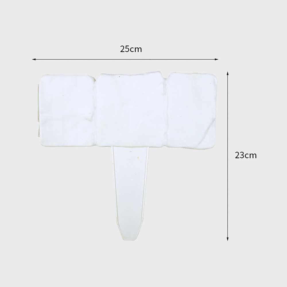 Barrera de bordes de valla de plástico para jardín, paneles de valla de plástico de imitación de piedra para Patio, césped, borde de paisaje al aire libre, 5 piezas: Amarillo