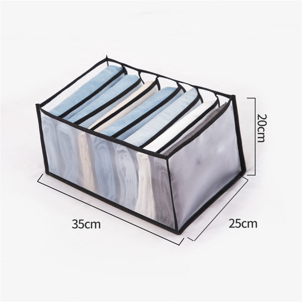 Kleidung Organizer Jeans Hosen Aufbewahrungsbox Kleiderschrank Schublade Organizer für Unterwäsche BH Krawatten T-Shirt Socken Organisationssystem: Licht Gelb
