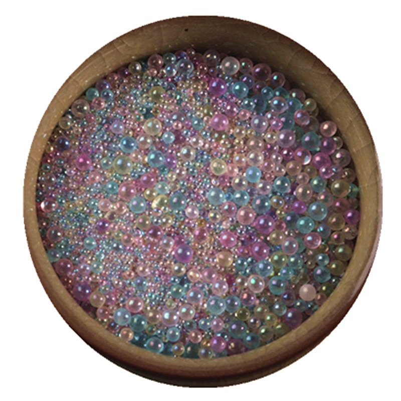 50G DIY mezcla colorida de agua de burbujas de cuentas de vidrio para el Molde de resina de relleno surtido de Micro cuentas de Arte de resina suministros de fabricación de joyería