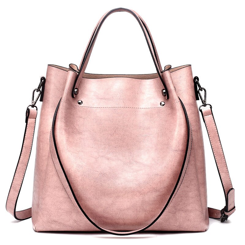 ZZSLHL femmes Vintage sacs à bandoulière de en cuir Pu sacs à main dames fourre-tout sacs de sacs à main bolsa feminina: Pink