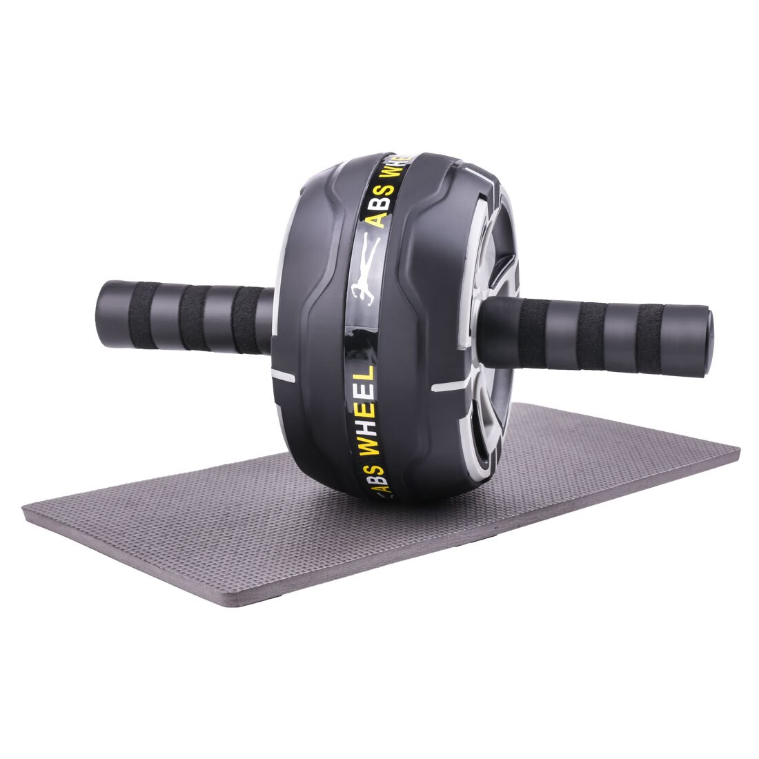 Push up bar modstandsbånd ab hjul rullemaskine maskine hop reb træning træning hjemme gym fitness håndgreb muskel træner: Grå