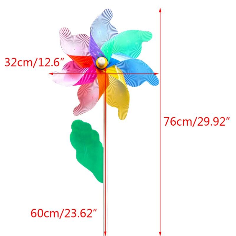 32cm coloré moulin à vent vent Spinner roue ornement jardin cour décoration enfants