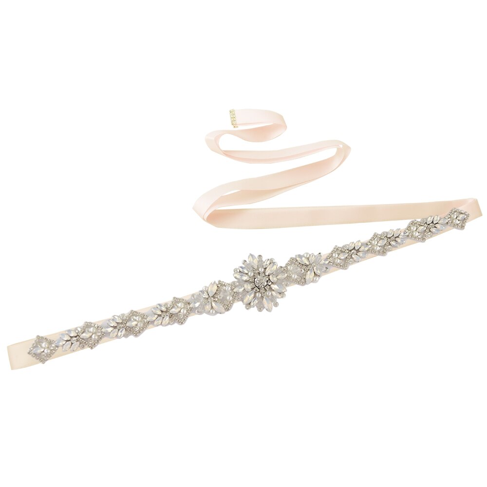 Trixy S408 Opaal Bruids Riem Voor Jurken Kristal Kralen Riem Voor Vrouwen Bruid Bruidsmeisje Jurk Sash Party Formele riemen: baby pink