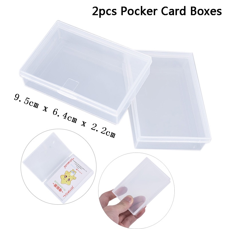 2 stk plastkasse spillekort beholder opbevaringskasse poker spil kortskab
