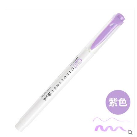 Zebra WFT8 MILDLINER Weichen Pinsel Stift + Harte Spitze Textmarker Doppel Spitze Japan Pastell Farben Marker Stifte: MVI
