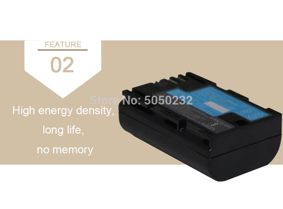 7.2v 1800 mah lp -e6 lp e6 lpe 6 batteri til canon eos 5d mark ii iii iv eos 5ds 5 dsr 6d 7d 7d mark  ii 60d 60da 70d 80d bg -e6