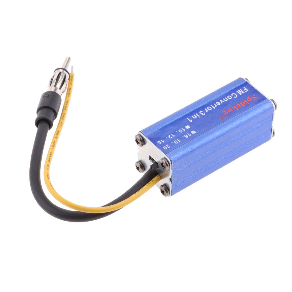 Transmetteur Radio FM MP3 16MHz en aluminium bleu, convertisseur et transmetteur, dc 12v