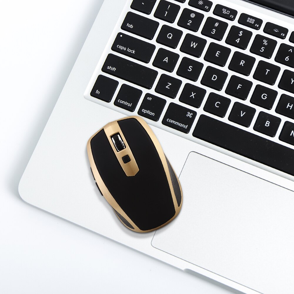 Bluetooth Wireless Mouse Optical Computer Gaming Mouse 1600 DPI Ergonomic PC Office Gamer BT Mice Small Mice For Laptop Mac Gold