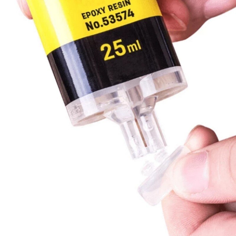 Pegamento Universal de resina epoxi para reparación de cristal, pegamento líquido AB de 25ML para Metal y cerámica, adhesivo fuerte para el hogar
