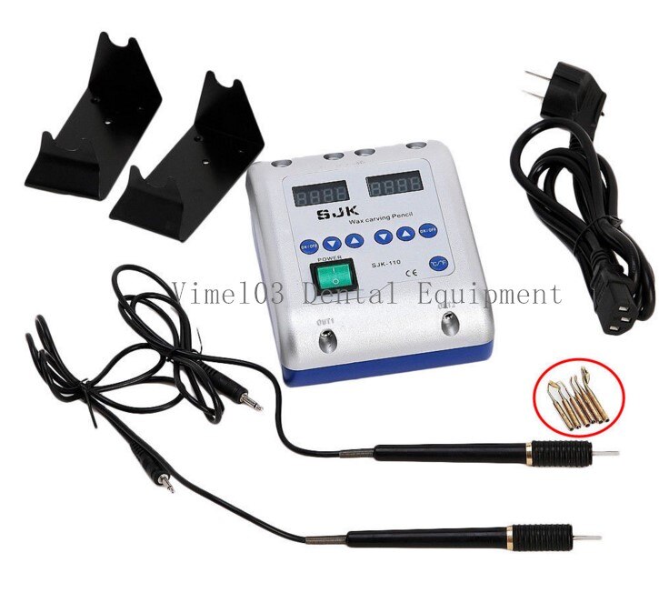 Dental Lab Elektrische Wax Mes Waxer Carving Potlood Carver Met 6 Tips + 2 Pennen
