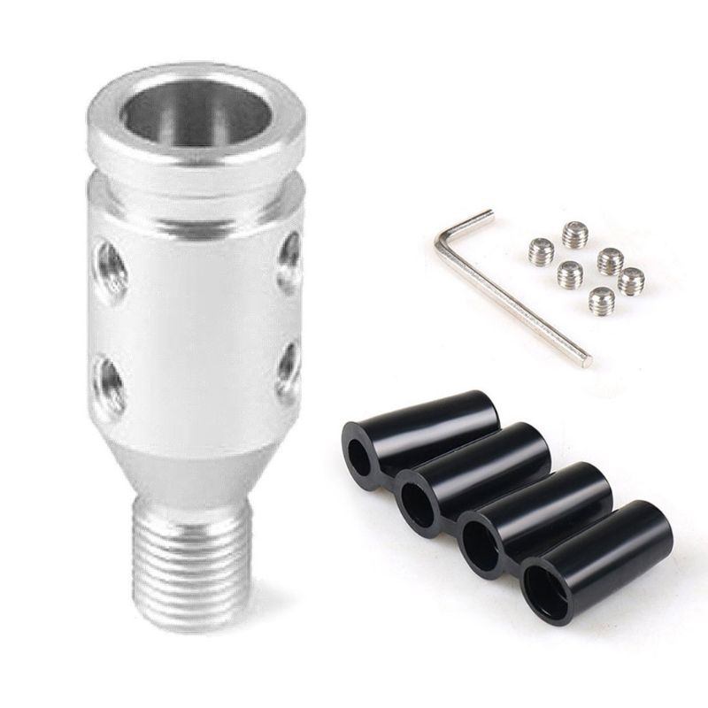 Pomo-Adaptador de cambio Manual Universal para coche, M12x1.25, palanca de cambios roscada de aluminio