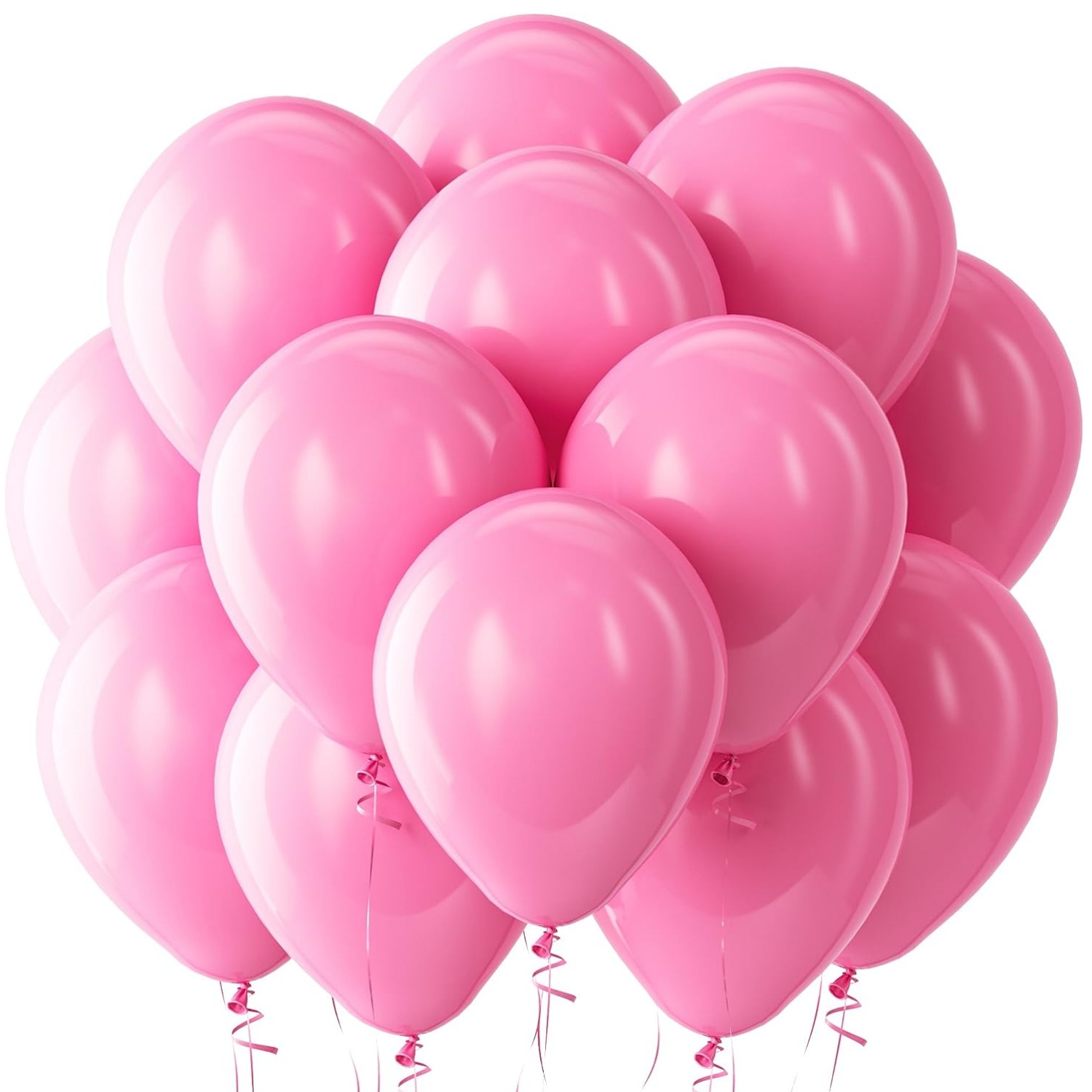 50pcs/100pcs Pack Latex Party Balloons 10 inch Round Helium Balloons for Birthday Wedding Anniversary Graduation Decoration: Pink / Number