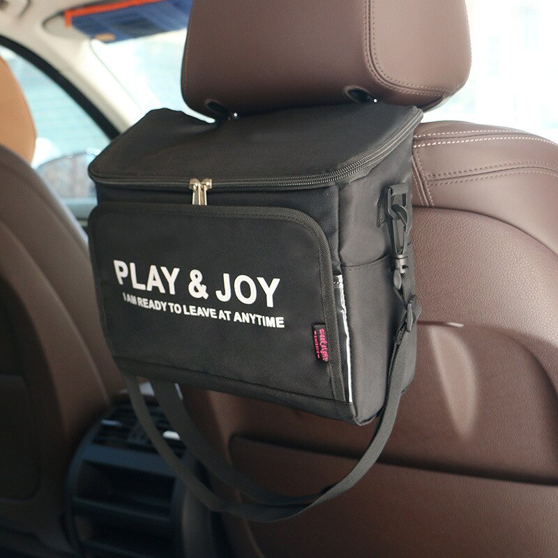 Do Not Miss Insulated Car Lunch Bags Auto Thermal Thickened Multi-functional Large Capacity Lunch Box Black Cooler Bag