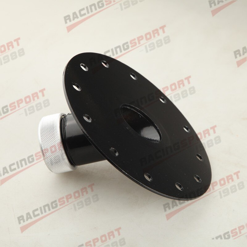 Billet Aluminum 45 Degree Fuel Cell Fast Fill Filler Neck 12 Bolt Flange Black