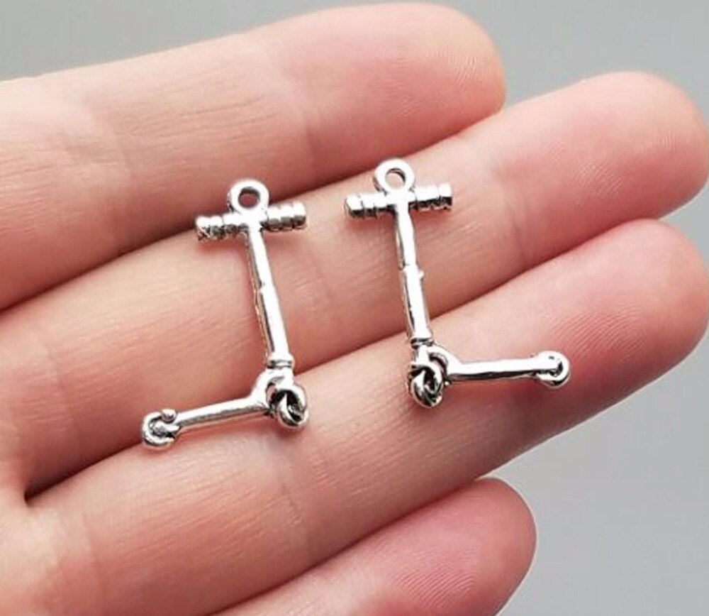 30pcs/lot--25x14mm, Scooter cham,Antique silver plated Kick Scooter charms,DIY supplies, Jewelry accessories