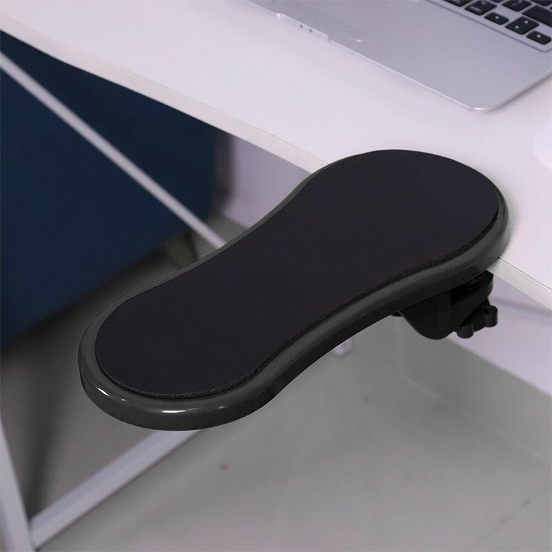 Hand Arm Support Bracket Rack Wrist Armrest Pallet Pad for Desk Table Computer FKU66: black