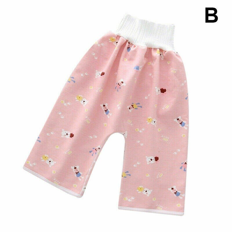 Baby Kids Comfy Cotton Diaper Skirt Shorts Pants 2 In 1 Waterproof and Absorbent: B / M