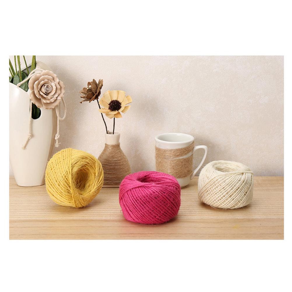 Rouleau de ficelle en chanvre 2MM 25 mètres bricolage | Cordes colorées à cordon pour boîte , étiquettes décoratives de mariage, 1 rouleau de décoration