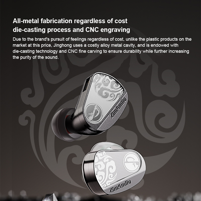 Zhulinniao Jinghong Z3 fones de ouvido HIFI intra-auriculares jogo de música profissional de alta fidelidade 0,78 fones de ouvido destacáveis totalmente metálicos