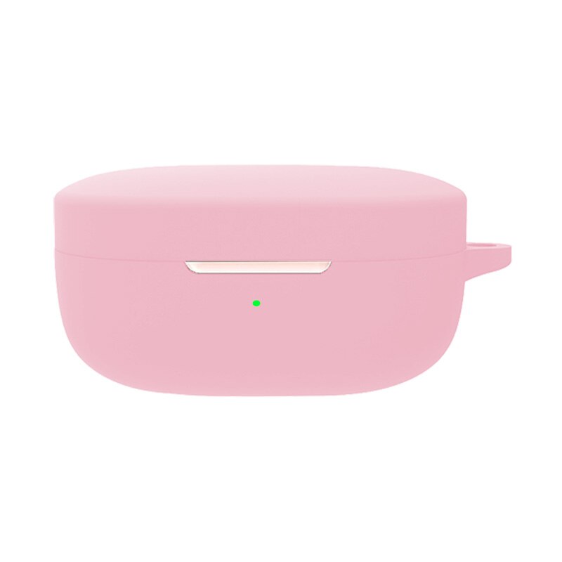 Para redmi airdots 3 caso do fone de ouvido capa protetora silicone bolsa escudo para xiaomi redmi airdots 3 tws bluetooth fone de ouvido caso: Rosa