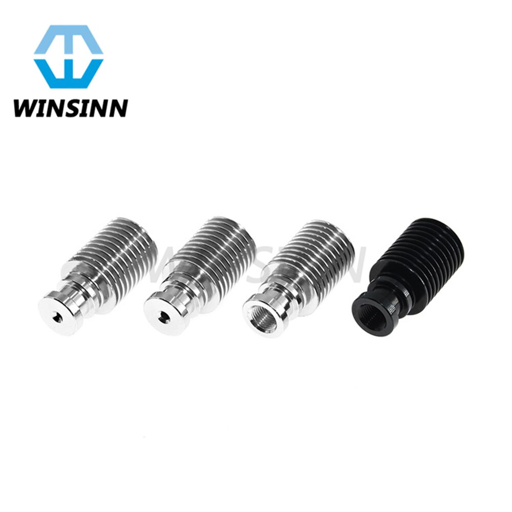 V6 Heatsink Lange Korte Koellichaam Aluminium Radiator M6 M7 Zwart Zilver voor 3D Printer Remote Bowden J-Head v6 Extruder Hotend