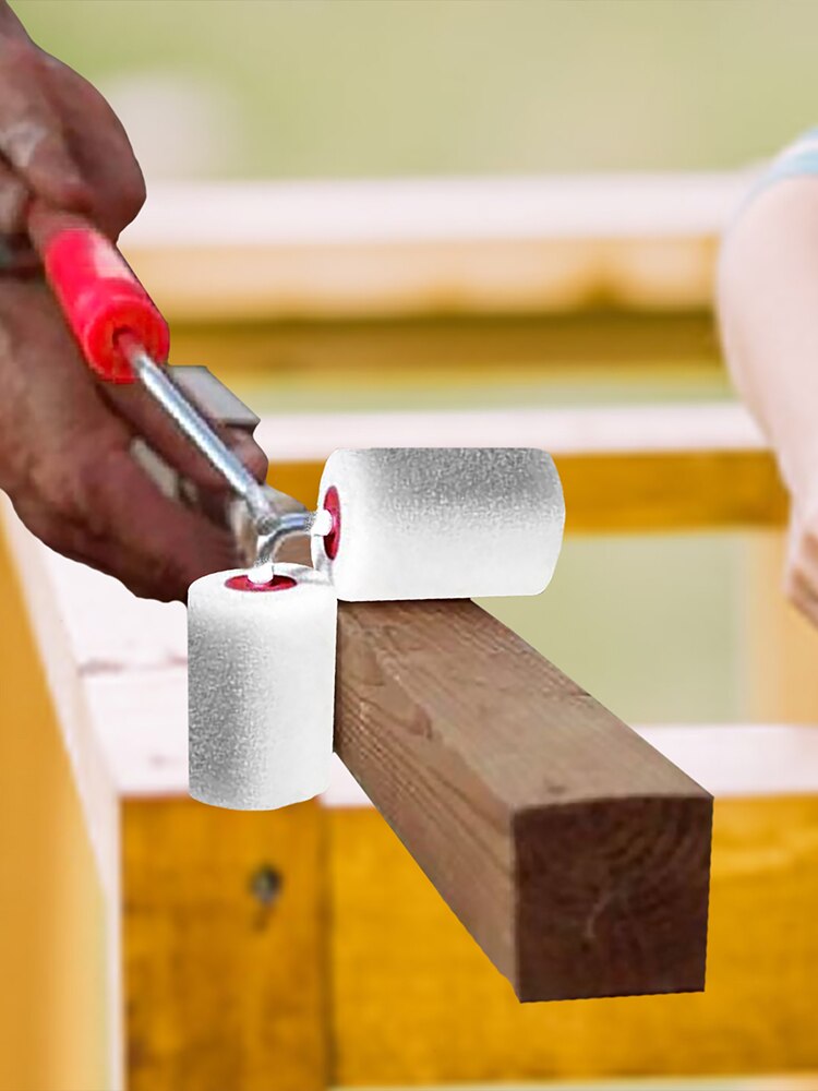 Double Sided Paint Roller Brush Right Angle Paint Brush Flexible Paint Brush Extender Paint Roller Painting Tools