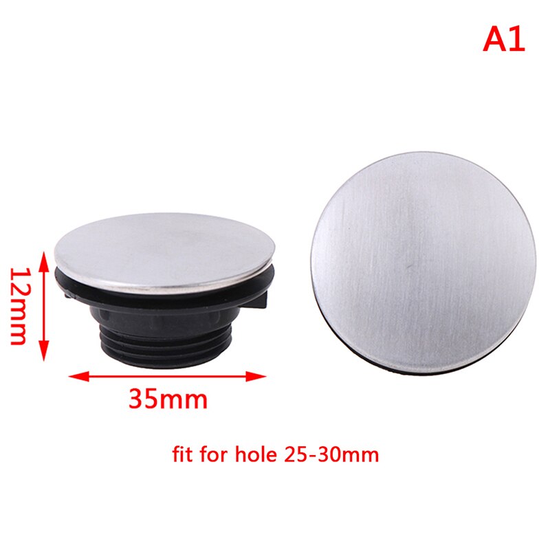 Tapa de orificio para grifo de cocina, 2 uds., grifo de fregadero de acero inoxidable: A1
