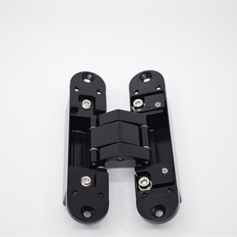 3D adjustable hidden door hinge adjustable conceal hinge /invisible door hinge 140*30MM 60KG for 2 hinges: black140x30MM 1PCS