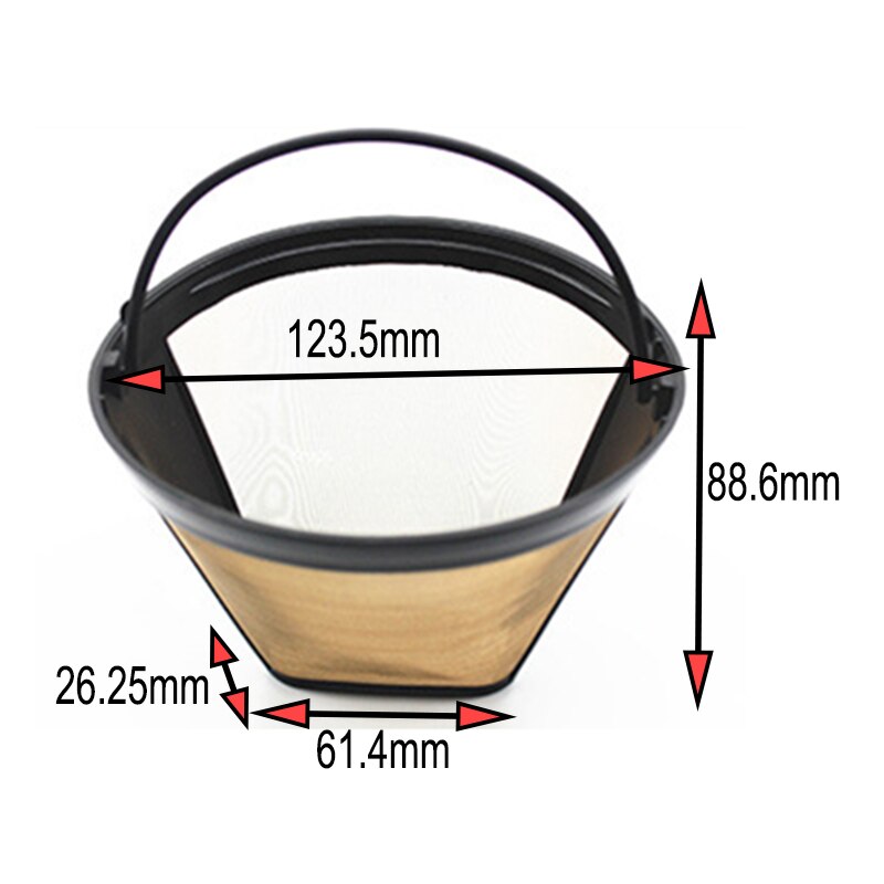 Coffee Filter Cone Drip Pour Over Coffee Dripper Titanium Mesh Stainless Steel